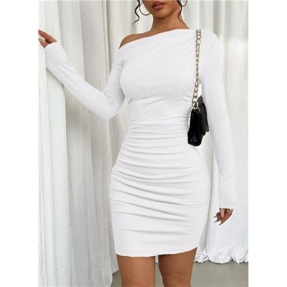 Off The Shoulder Dresses for Women White - Picture 3 of 4